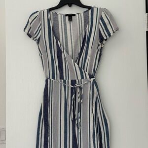 Forever 21 Blue and White Striped Mini Dress